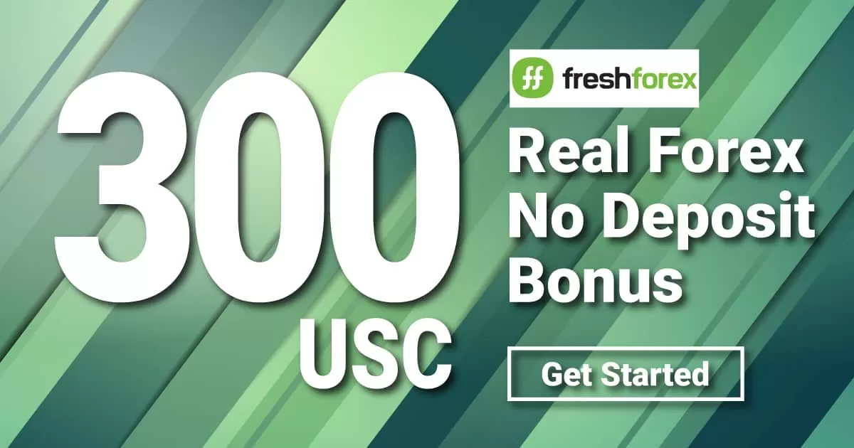 Get 300 USC Real No Deposit Forex Bonus from FreshForex