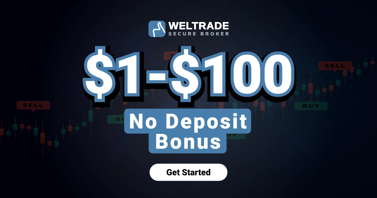 Weltrade offers a Forex No Deposit Bonus of 1 to 100 USD