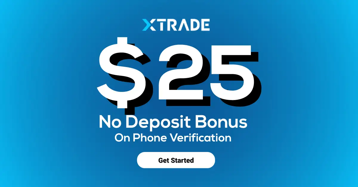 Free Forex $25 Cash Bonus on phone verification at XTrade