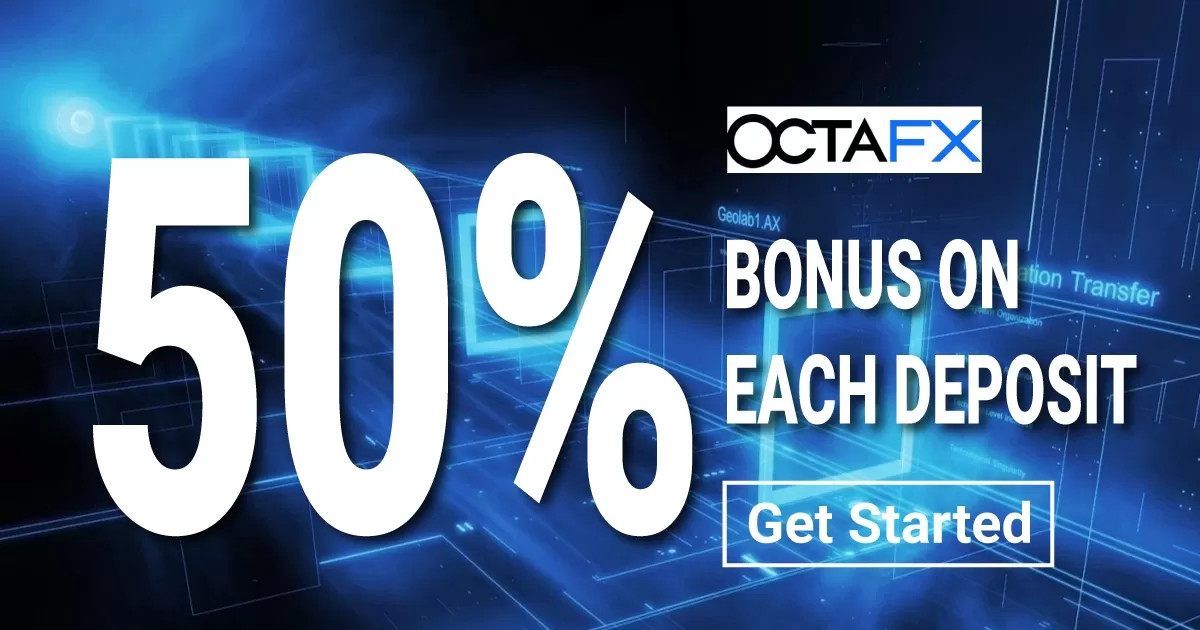 OctaFX Get Free 50% Deposit Bonus