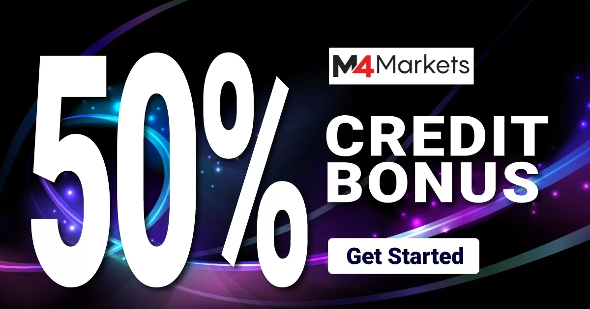 50% M4Markets Forex Credit Bonus Available