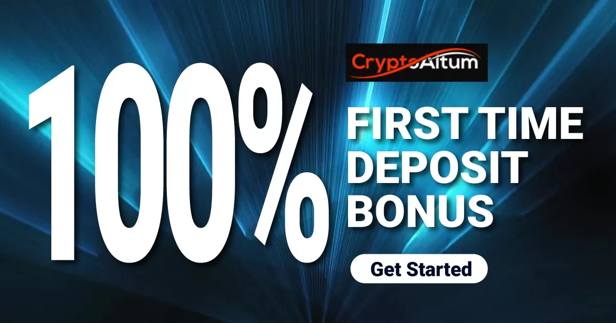 CryptoAltum 100% Forex First Time Deposit Bonus