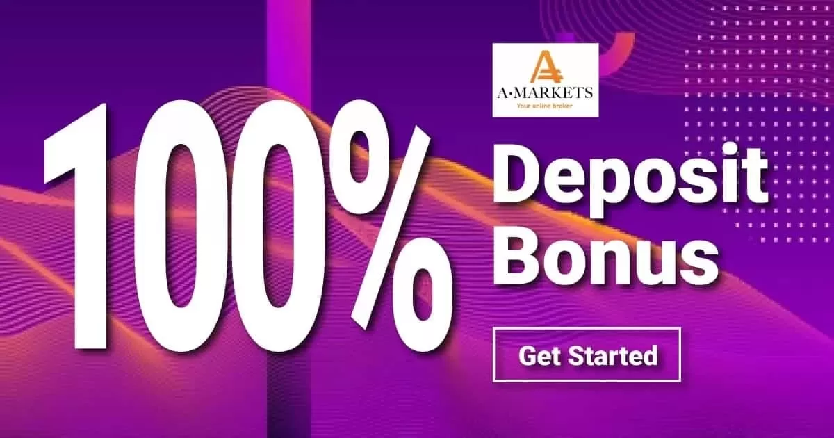 100% Deposit Bonus promotion offer on AMarkets