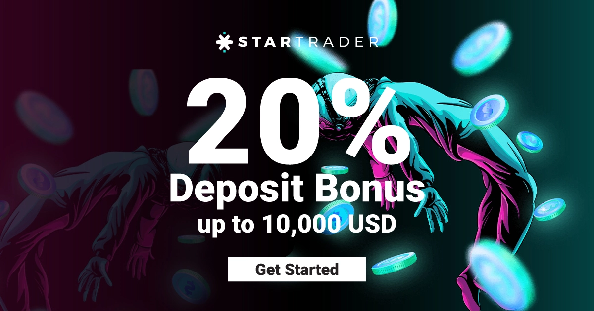 20% Forex Deposit Bonus up to $10000 to STARTRADER