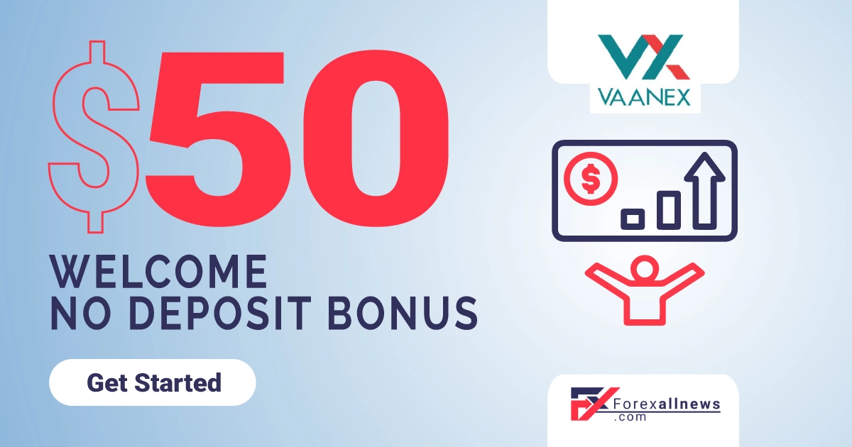 Vaanex 50 USD Welcome No Deposit Bonus