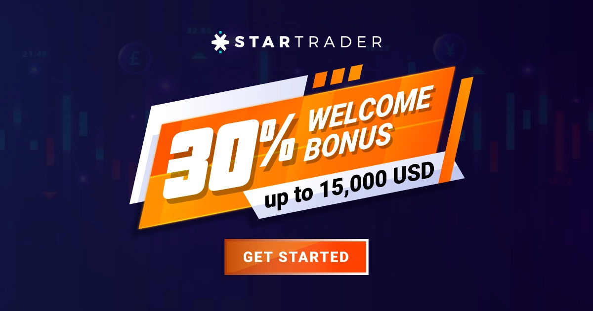 Forex 30% Welcome Bonus up to $15000 | Startrader