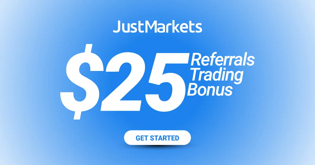 Forex Referral Bonus $25 New for all JustMarkets clients