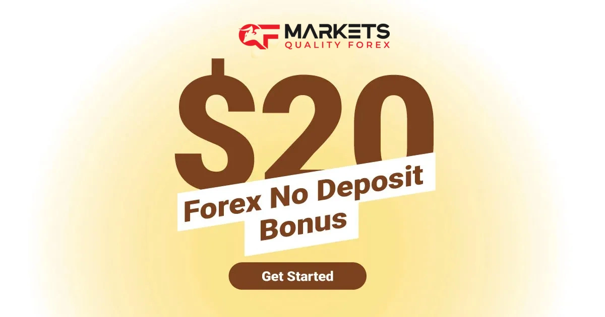 Get $20 QF Markets for Forex No Deposit Trading Credit
