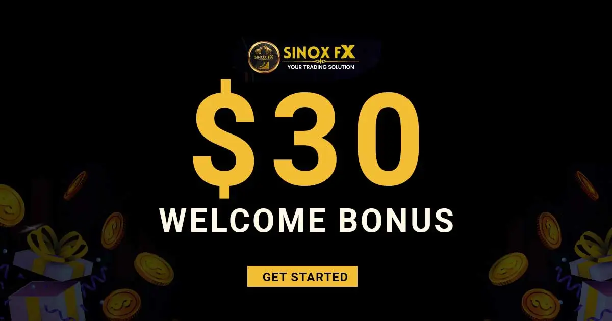 SINOX FX New 30 USD Welcome No Deposit Bonus Forex