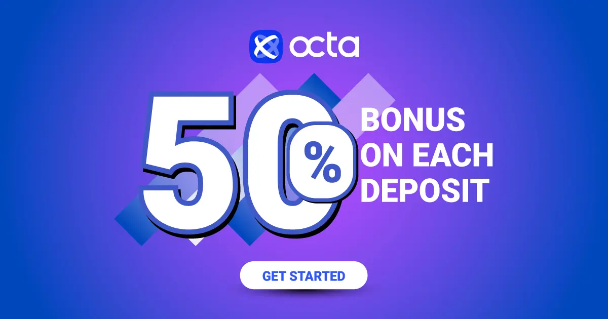 Octa 50% Withdraw-able Forex Deposit Bonus Offer